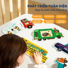 Đồ Chơi Ghép Hình Cho Bé Mideer My First Puzzle- Cute Dinosaurs 2+