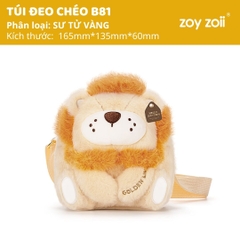 Túi Đeo Chéo Cho Bé Zoyzoii Kids Crossbody Bag B81- Sư Tử