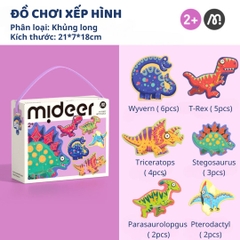 Đồ Chơi Ghép Hình Cho Bé Mideer My First Puzzle- Cute Dinosaurs 2+