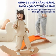 Ván Thăng Bằng Gỗ Cho Bé Mideer Wobble Balance Board 18m+