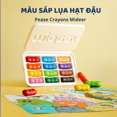 Màu Sáp Lụa Hạt Đậu 12 Màu Mideer Pease Crayons 2+
