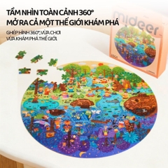 Đồ Chơi Ghép Hình Khu Rừng 150 Mảnh Mideer Round Puzzle 5+