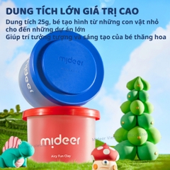 Đất Nặn Tự Khô Mideer Airy Fun Clay 24 Màu 3+