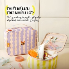 Túi Đựng Đồ Du Lịch Hugz Toiletry Bag Mint Mambo Size M- 23cm*18cm*10cm