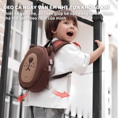 Balo Cho Bé Mầm Non Zoyzoii Animal Series B32 Gấu Nâu