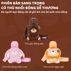 Bình Nước Giữ Nhiệt Cho Bé Zoyzoii Animal Series Thermos Cup E20- Hổ Vàng