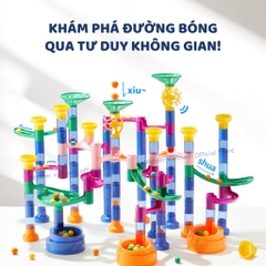 Đồ Chơi Lắp Ráp Đường Bóng Lăn Mideer Track Ball Blocks Crossing The Maze 3+