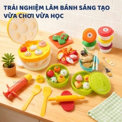 Đồ Chơi Đất Nặn Hữu Cơ Dùng Nhiều Lần Mideer Mellow Dough – Burger Dinner 3+