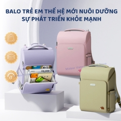 Balo Chống Gù Cho Bé Mideer 3D Waist Relief Backpack- Pink