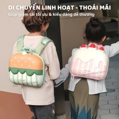 Balo Cho Bé Mầm Non Zoyzoii Delicious Series Backpack B18 Bánh Dâu