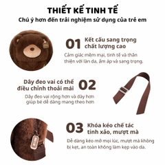 Túi Đeo Chéo Cho Bé Zoyzoii Kids Crossbody Bag B81- Thỏ Hồng