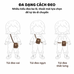 Túi Đeo Chéo Cho Bé Zoyzoii Kids Crossbody Bag B81- Voi Xanh