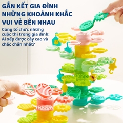 Dồ Chơi Xếp Hình Cân Bằng Khối Hoa Lá Mideer Stackable Blocks - Wisdom Tree 3+