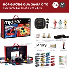 Đồ Chơi Mô Hình Ô Tô Kim Loại Kèm Đường Đua Mideer Speed Garage Track 3+