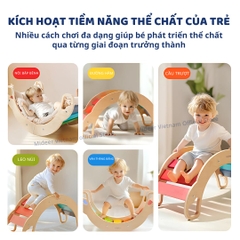 Ván Thăng Bằng Bập Bênh Mideer Rainbow Wooden Climber 18m+