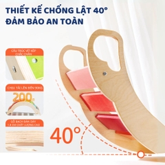 Ván Thăng Bằng Bập Bênh Mideer Rainbow Wooden Climber 18m+