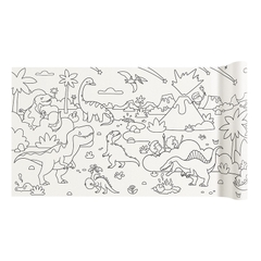 Tranh Tô Màu Dán Tường Mideer Adhesive Colouring Scroll- The Amazing Dinosaurs 3+
