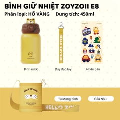 Bình Giữ Nhiệt Cho Bé Zoyzoii Animal Series Thermos Cup E8- Hổ Vằn