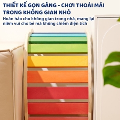 Ván Thăng Bằng Bập Bênh Mideer Rainbow Wooden Climber 18m+