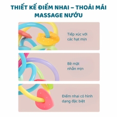 Đồ Chơi Lục Lạc Gặm Nướu Cầm Tay Cho Bé Sơ Sinh Goodway Baby Gym Ball 2m+
