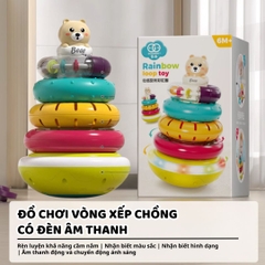 Đồ Chơi Tháp Xếp Chồng Montessori Cho Bé Goodway Stacking Rings 6m+