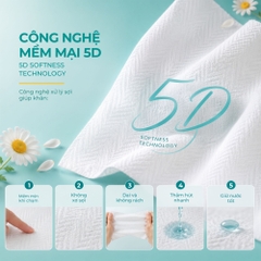Khăn Lau Mặt Dùng Một Lần Cao Cấp 200 Miếng Daizy Daily Facial Towel Viscose