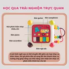 Hộp Bận Rộn Cho Bé Sơ Sinh Goodway Activity Cube- Màu Trắng 10m+