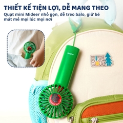 Quạt Tích Điện Cầm Tay Mini Mideer Portable Silence Fan 3+