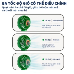 Quạt Tích Điện Cầm Tay Mini Mideer Portable Silence Fan 3+