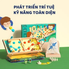 Cờ Búng Xuyên Lỗ Đối Kháng Mideer 10 In 1 Carrom Board Game 3+