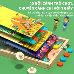 Cờ Búng Xuyên Lỗ Đối Kháng Mideer 10 In 1 Carrom Board Game 3+