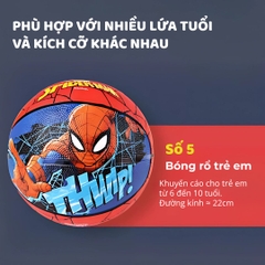 Bóng Rổ Trẻ Em Size 7 Chính Hãng Mesuca Marvel- Spider Man 3+