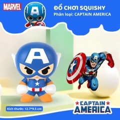 Đồ Chơi Squishy Giảm Căng Thẳng Chính Hãng Marvel Disney- Captain America 8+