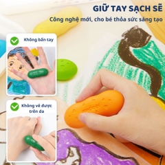 Màu Sáp Lụa Hạt Đậu 8 Màu Mideer Pease Crayons 2+
