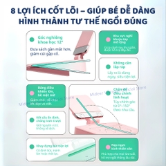 Giá Đỡ Chỉnh Tư Thế Ngồi Học Cho Bé Mideer Sit Right- Pink 3+