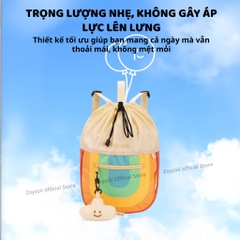 Balo Du Lịch Cho Bé Zoyzoii B36 Outdoor Drawstring- Cầu Vồng