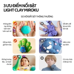 Đất Nặn Tự Khô 68 Màu Mideer Play Airy Clay - Sweets Bag 3+