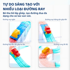 Đồ Chơi Nam Châm Lắp Ráp Đường Đua Xe Mideer Magnetic Transportation Tiles 3+
