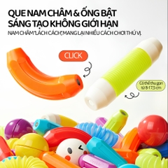 Đồ Chơi Xếp Hình Nam Châm Mideer Rainbow Magnetic Building Sticks 26 Chi Tiết 3+