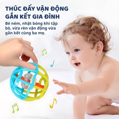 Đồ Chơi Lục Lạc Xúc Xắc Cầm Tay Cho Bé Sơ Sinh Goodway Baby Gym Ball 2m+