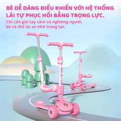 Xe Scooter Gấp Gọn Kèm Ghế Ngồi 2in1 Mesuca Marvel- Spiderman 3+