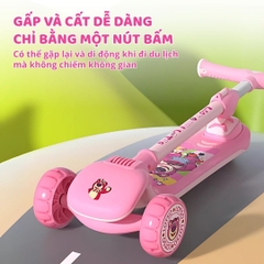 Xe Scooter Gấp Gọn Kèm Ghế Ngồi 2in1 Mesuca Disney- Car 3+