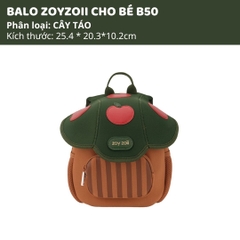 Balo Cho Bé Mầm Non Zoyzoii Mushroom Series B50- Cây Táo
