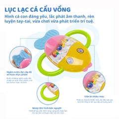 Đồ Chơi Lục Lạc Xúc Xắc Cầm Tay Cho Bé Sơ Sinh Goodway Baby Gym Ball 2m+