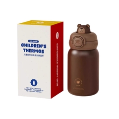 Bình Giữ Nhiệt Cho Bé Zoyzoii Animal Series Thermos Cup E8- Gấu Nâu