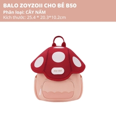 Balo Cho Bé Mầm Non Zoyzoii Mushroom Series B50- Cây Nấm