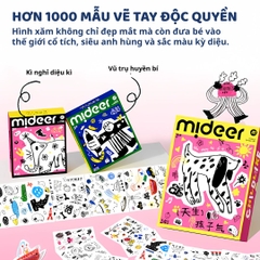 Hình Xăm Tạm Thời Cho Bé Mideer Playful Tattoo Stickers Deluxe Edition 3+