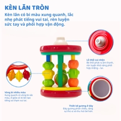 Đồ Chơi Lục Lạc Xúc Xắc Cầm Tay Cho Bé Sơ Sinh Goodway Baby Gym Ball 2m+