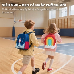 Balo Cho Bé Tiểu Học Zoyzoii Kids Backpack B19 Cầu Vồng