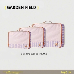 Combo 3 Túi Đựng Đồ Du Lịch Gấp Gọn Hugz- Garden Field